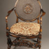 Antique Flemish style armchair with wonderful cane work