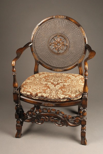 Antique Flemish style armchair with wonderful cane work