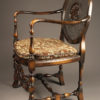 Antique Flemish style armchair with wonderful cane work.