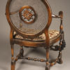 Antique Flemish style armchair with wonderful cane work.