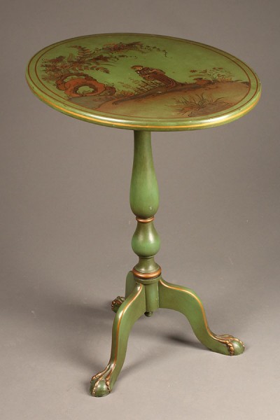 English flip top table in Chinoiserie style