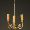 Antique floor lamp with copper shaft and onyx embellishments