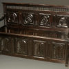 French hand carved book bench from Quimper region