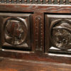 French hand carved book bench from Quimper region