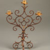 Pair of 19th century French wrought iron candelabra