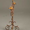 Pair of 19th century French wrought iron candelabra