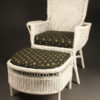 Wicker armchair with stool A5442A