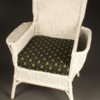 Wicker armchair with stool A5442B