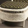 Wicker armchair with stool A5442C