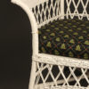 Wicker armchair with stool A5443B