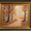 Oil on canvas of beech trees A5485A
