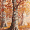 Oil on canvas of beech trees A5485B