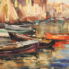 Painting of harbor scene A5487B