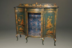 Antique Cabinet with Green Chinoiserie Finish A5496A