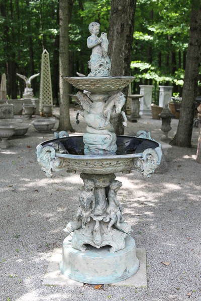 Bronze fountain with horses and cherubs A5511A