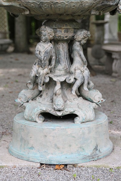 Bronze fountain with horses and cherubs A5511E