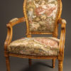 Pair of Louis XVI style arm chairs A5521B