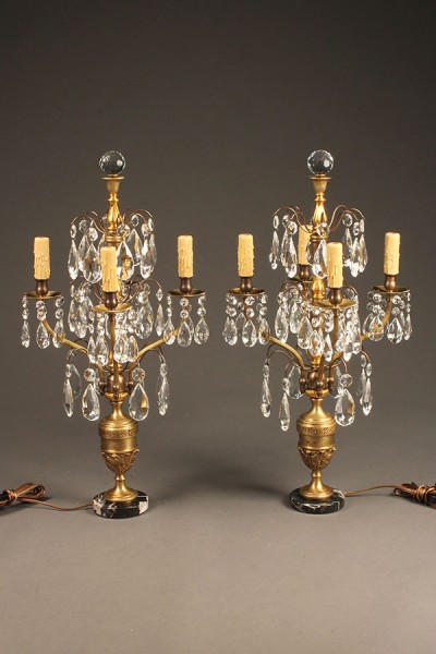 Pair of candelabra style lamps A5538A