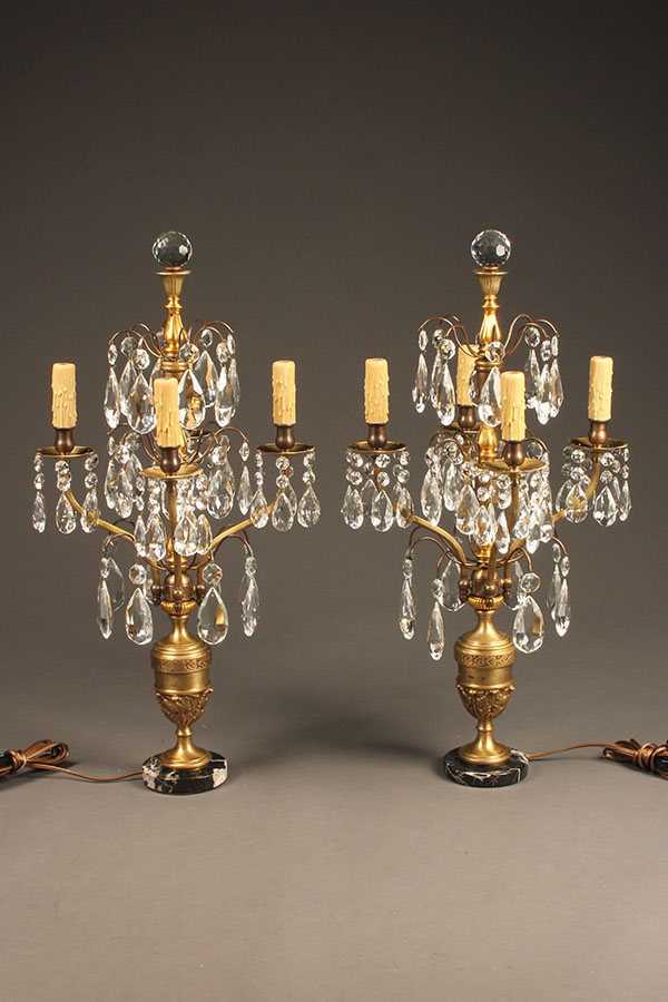 Pair of candelabra style lamps A5538A