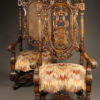 Pair of carved arm chairs A5564A