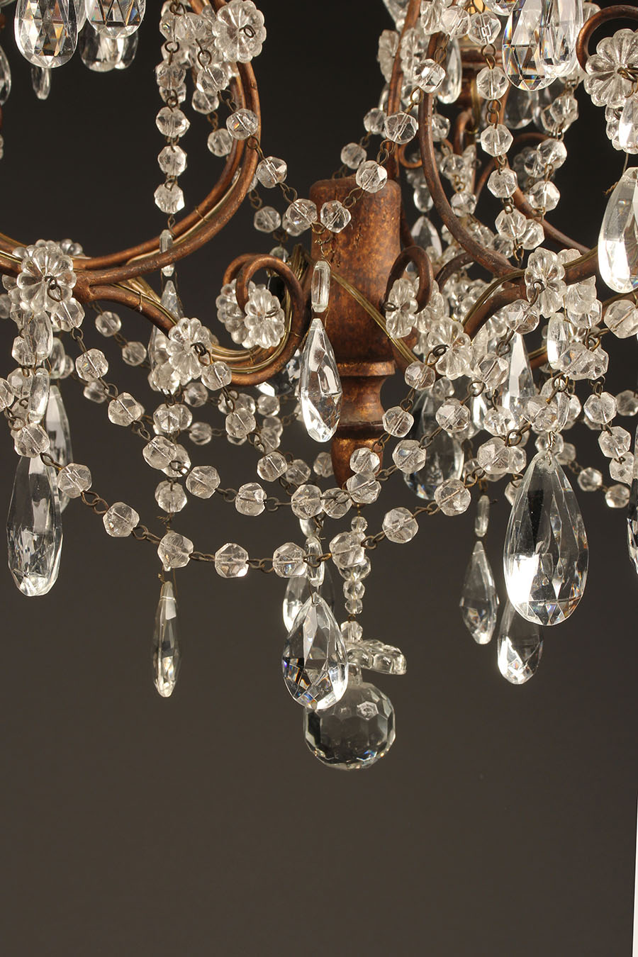 Wood and crystal chandelier discount