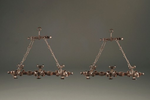 Pair of 6 arm iron chandelier A5579A