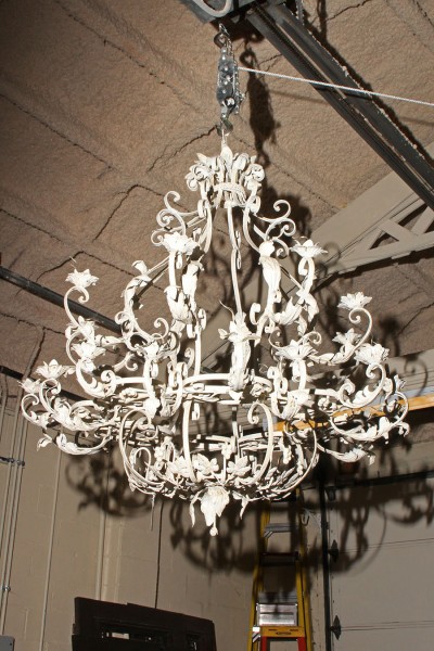 Painted wrought iron chandelier A5585AA