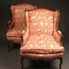 French Louis XV style wingback or wing chair