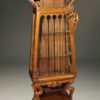 Wonderful French Art Nouveau cabinet in mahogany with glass shelves