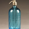 Blue seltzer water bottle from France dated 1938.