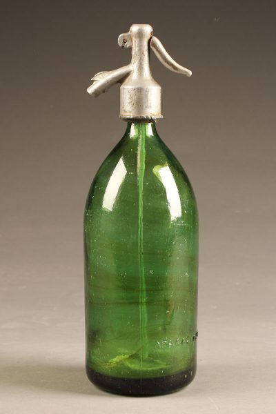 Green Argentinian seltzer water bottle, circa 1950's.