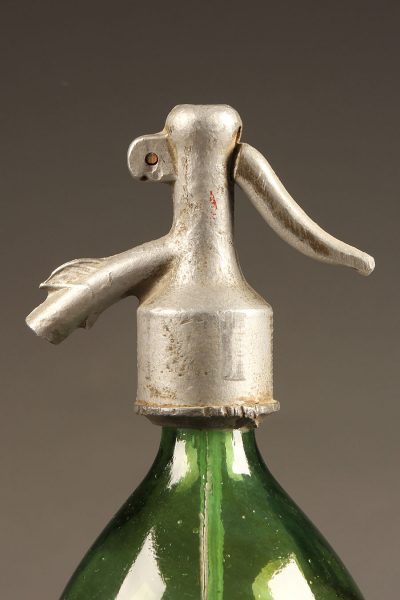 Green Argentinian seltzer water bottle, circa 1950's.