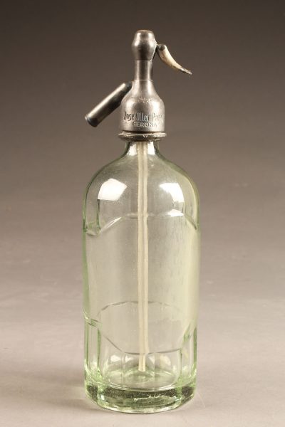 Clear Argentinian seltzer water bottle, circa 1930's.
