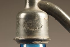 Blue seltzer water bottle from France, circa 1930's