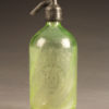 Beautifully etched light green seltzer water bottle circa 1930's.