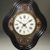 Late 19th century French Morez picture frame clock with mother of pearl details