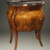 A5649B-antique-commode-stand-bombe-italian burl-marble