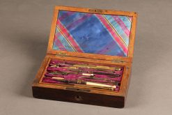 Very nice set of draftsman tools in a rosewood box.