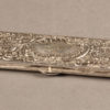 Late 19th century silver repoussé Rococco style stamp case, circa 1860-80.