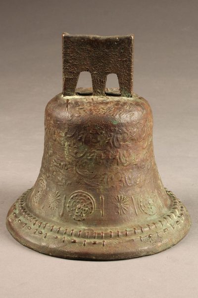 Early 19th century bronze bell dated 1818.