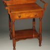 Beautiful cherry American Victorian era wash stand with drawer and towel bars, circa 1870.