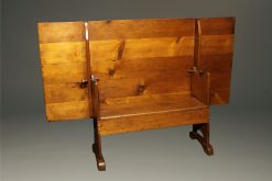 Late 19th century pine hutch table that "flips" into a bench, circa 1890.