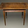Late 18th century french work table with fruitwood top and elm legs, circa 1780-90.
