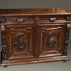 Mid 19th century French Louis XIII style buffet with fish and game carvings in oak, circa 1870.