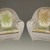 Wonderful pair of wicker armchairs with six legs. These chairs came from the Grand Hotel on Mackinac Island, circa 1900.