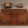 Very nice late 19th century hand tooled leather desk set, circa 1890.