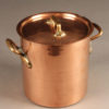 Mid 19th century round French copper pot (marmote) with lid, circa 1850-70