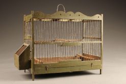 Late 19th century French finch cage with original paint, circa 1890
