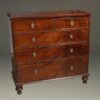 Mid 19th century English chest of drawers in mahogany