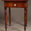 19th century American cherry wood stand table with drawer